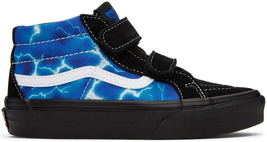 Vans Kids Black & Blue Sk8-Mid Reissue Little Kids Sneakers - Picture 5