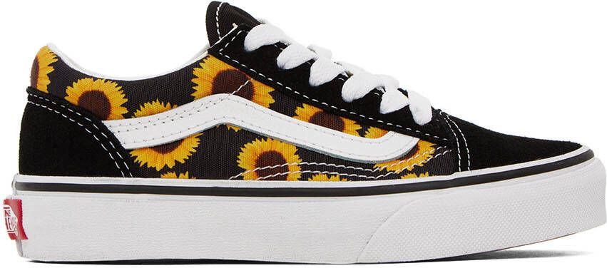 Vans Kids Black & Yellow Old Skool Little Kids Sneakers