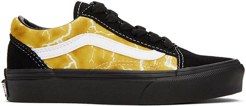 Vans Kids Black & Yellow Old Skool Little Kids Sneakers - Picture 5