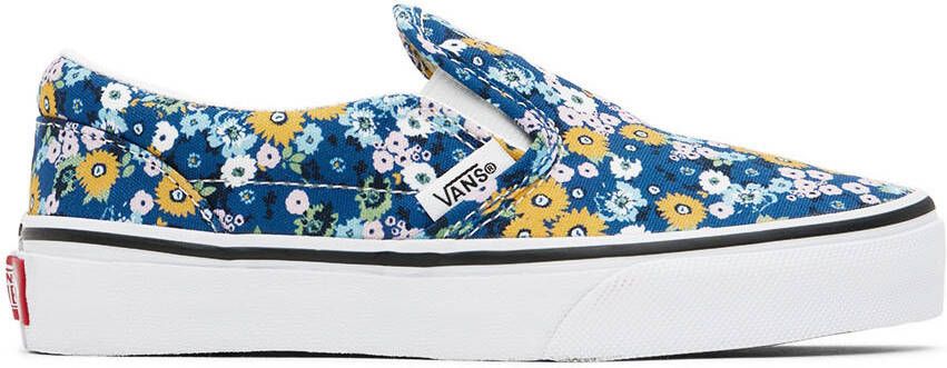 Vans Kids Blue Classic Slip-On Sneakers