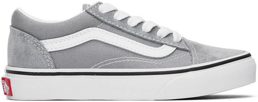 Vans Kids Gray Old Skool Little Kids Sneakers - Picture 4