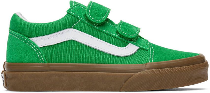 Vans Kids Green Old Skool V Little Kids Sneakers - Picture 4
