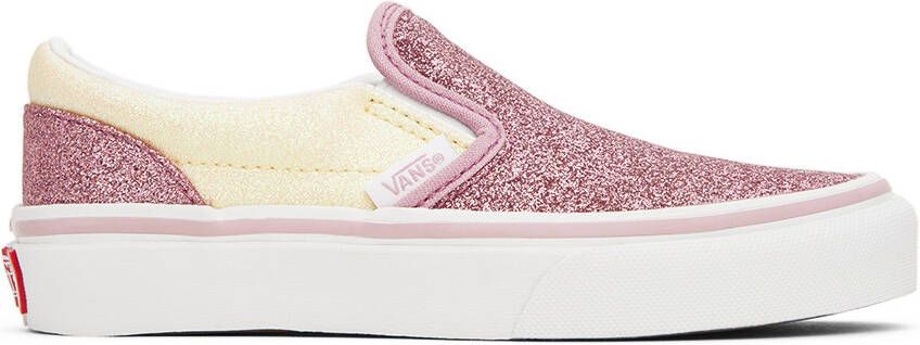 Vans Kids Pink & Off-White Sk8-Hi Zip Little Kids Sneakers - Picture 5