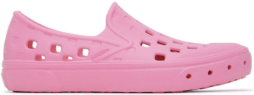 Vans Kids Pink Slip-On TRK Little Kids Sneakers - Picture 4