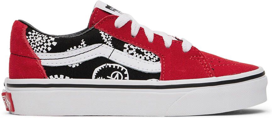 Vans Kids Red & Black SK8-Low Little Kids Sneakers - Picture 4