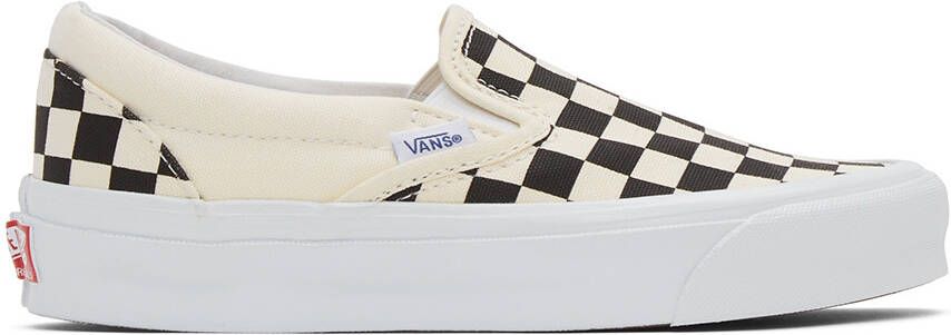Vans Off-White & Black OG Classic Slip-On LX Sneakers - Picture 10