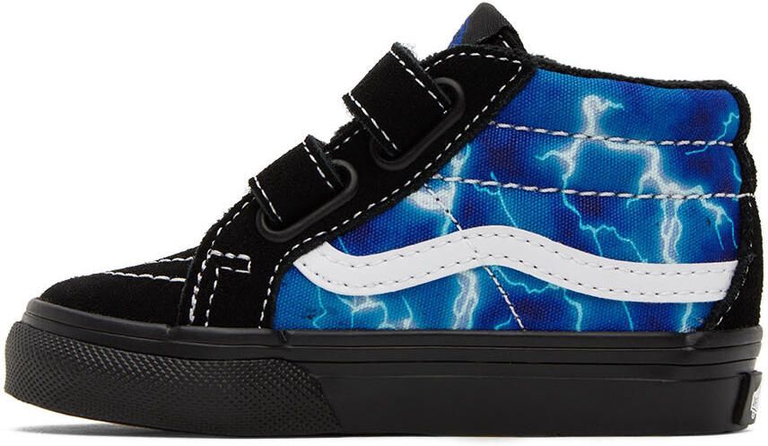 Vans Baby Blue & Black Sk8-Mid Reissu Sneakers - Picture 2