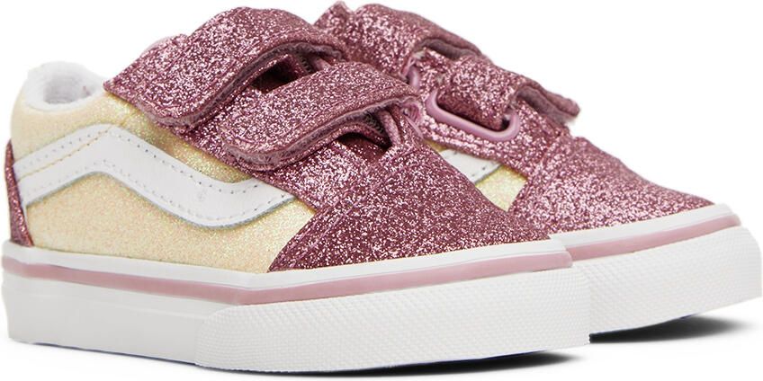 Vans Baby Pink & Off-White Old Skool V Sneakers - Picture 2