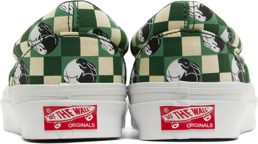 Vans Green & Off-White BILLY's TOKYO Edition OG Classic Slip-On Sneakers