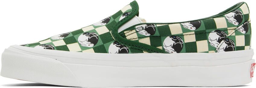Vans Green & Off-White BILLY's TOKYO Edition OG Classic Slip-On Sneakers - Picture 4