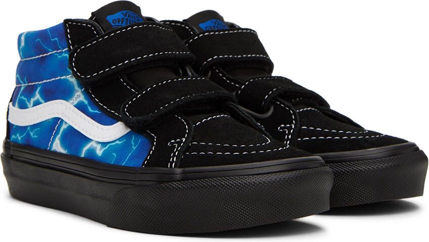 Vans Kids Black & Blue Sk8-Mid Reissue Little Kids Sneakers - Picture 2