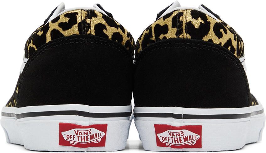Vans Kids Black & Gold Leopard Old Skool Big Kids Sneakers - Picture 2
