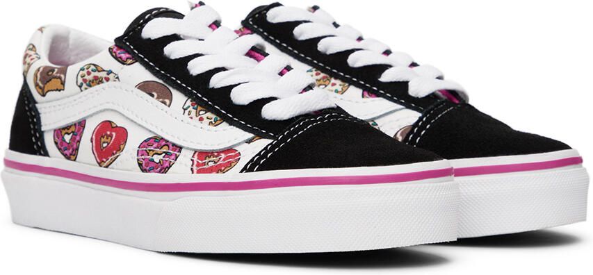 Vans Kids Black & White Old Skool Little Kids Sneakers - Picture 2