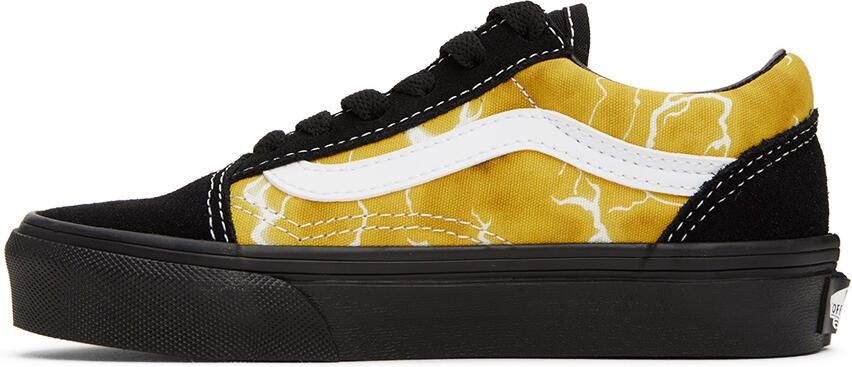 Vans Kids Black & Yellow Old Skool Little Kids Sneakers - Picture 3