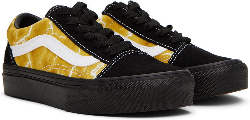 Vans Kids Black & Yellow Old Skool Little Kids Sneakers - Picture 2