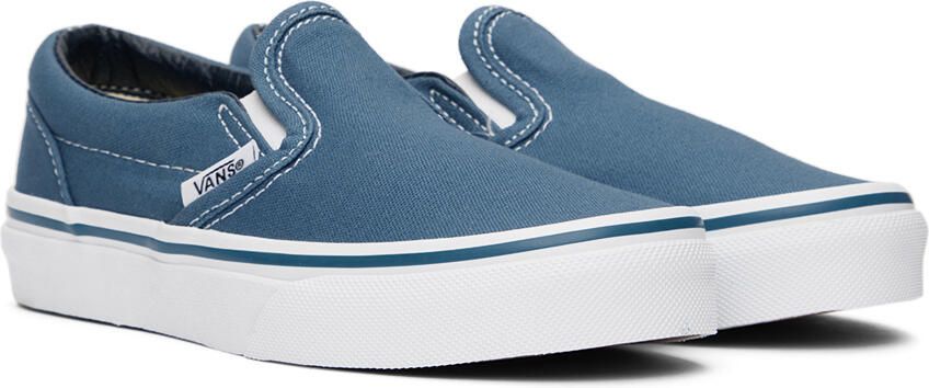 Vans Kids Blue Classic Slip-On Little Kids Sneakers - Picture 2