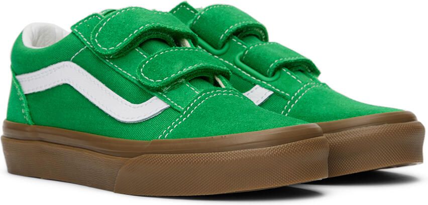 Vans Kids Green Old Skool V Little Kids Sneakers - Picture 2