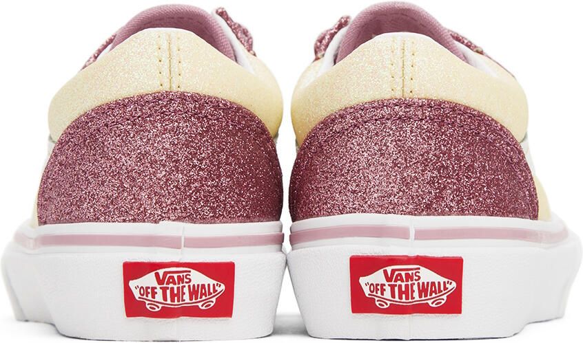 Vans Kids Pink & Off-White Old Skool V Little Kids Sneakers