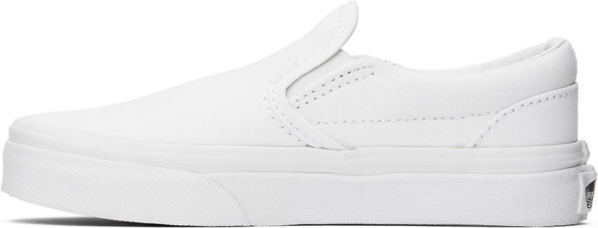 Vans Kids White Classic Slip-On Little Kids Sneakers - Picture 3