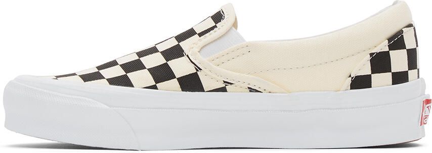 Vans Off-White & Black OG Classic Slip-On LX Sneakers - Picture 8