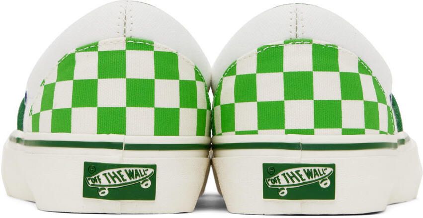 Vans SSENSE Exclusive Collaboration Green & White Classic Slip-On VR3 L Sneakers - Picture 2