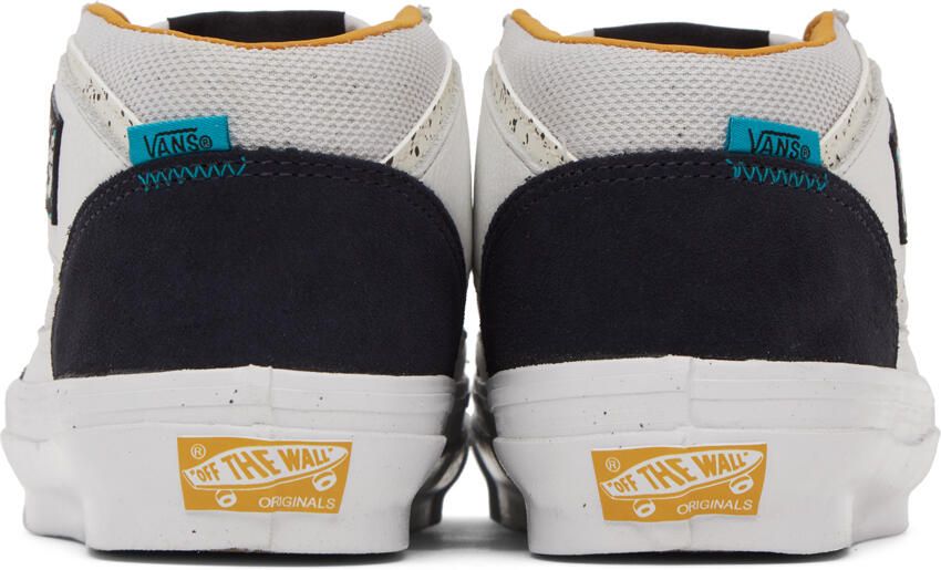Vans White & Navy OG Half Cab Sneakers