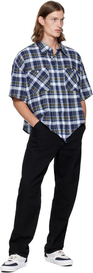 Vans White & Navy OG Half Cab Sneakers - Picture 4