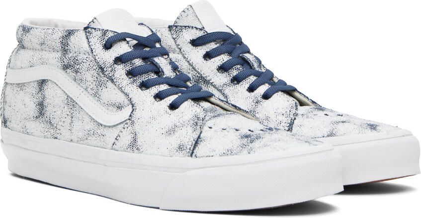 Vans White OG Sk8 Mid LX Distress Sneakers - Picture 4