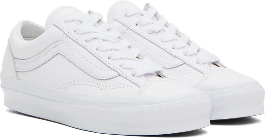 Vans White OG Style 36 LX Sneakers - Picture 2