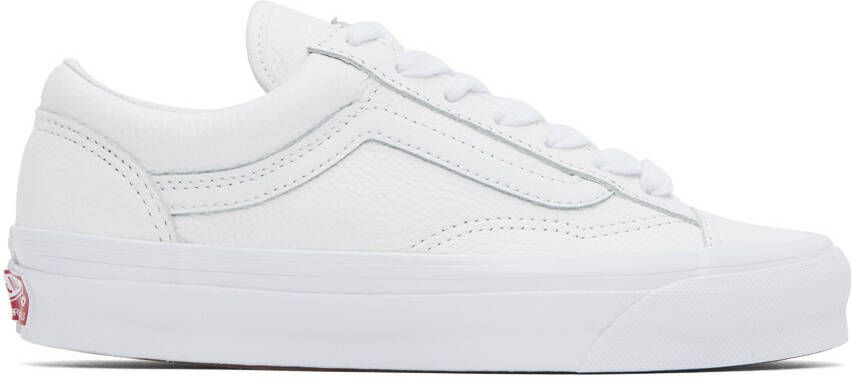 Vans White OG Style 36 LX Sneakers - Picture 4