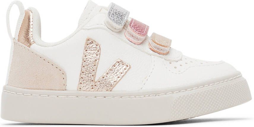VEJA Baby White & Multicolor V-10 Sneakers - Picture 7
