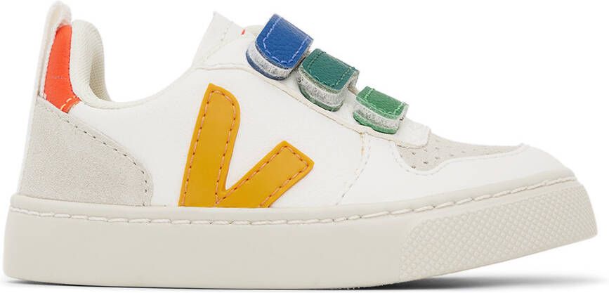 VEJA Baby White & Multicolor V-10 Sneakers - Picture 6