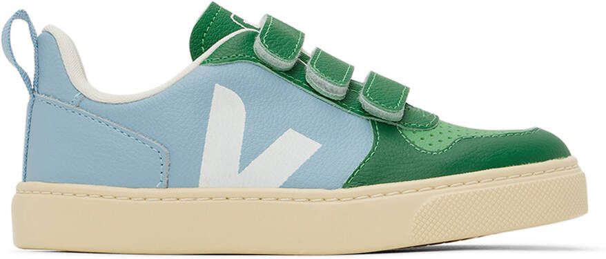 VEJA Kids Green & Blue V-10 Sneakers - Picture 5
