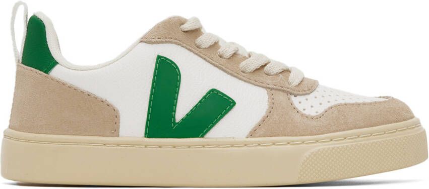 VEJA Kids White & Beige V-10 Sneakers - Picture 4