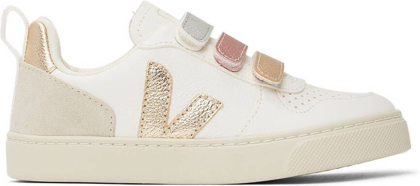 VEJA Baby White & Multicolor V-10 Sneakers - Picture 6