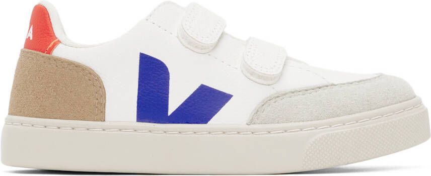VEJA Kids White & Multicolor V-12 Sneakers - Picture 4