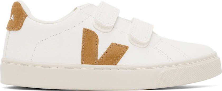 VEJA Kids White & Tan Esplar Sneakers - Picture 4