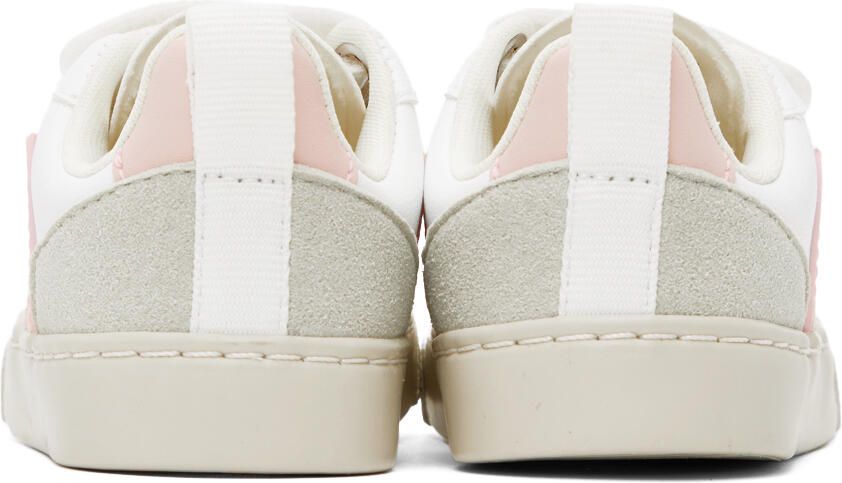 VEJA Baby White & Pink V-10 Sneakers