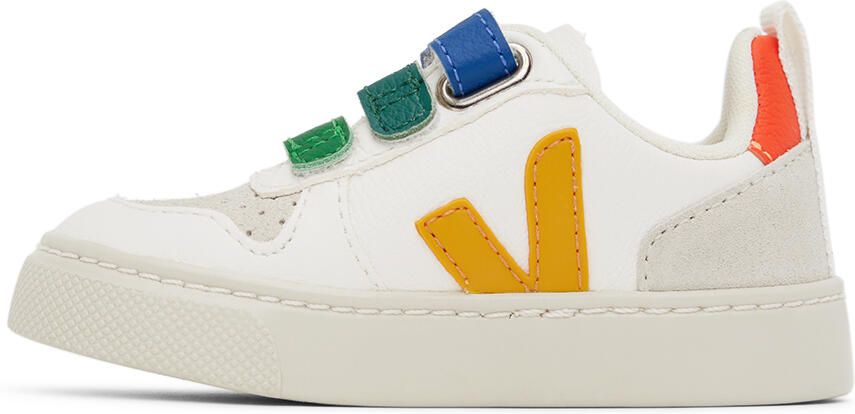 VEJA Baby White & Multicolor V-10 Sneakers - Picture 5