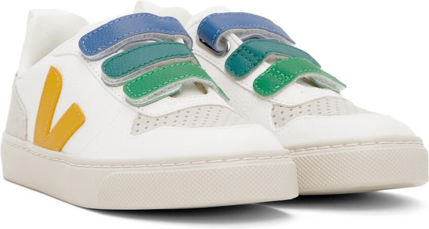 VEJA Kidds White & Multicolor V-10 Sneakers - Picture 2