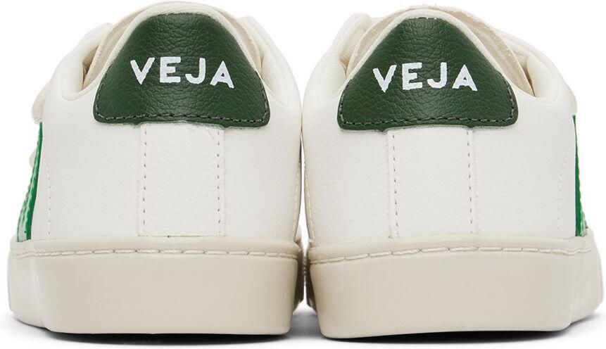 VEJA Kids White & Green Esplar Sneakers
