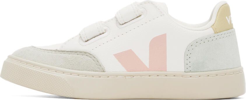 VEJA Kids White & Multicolor V-12 Sneakers - Picture 3