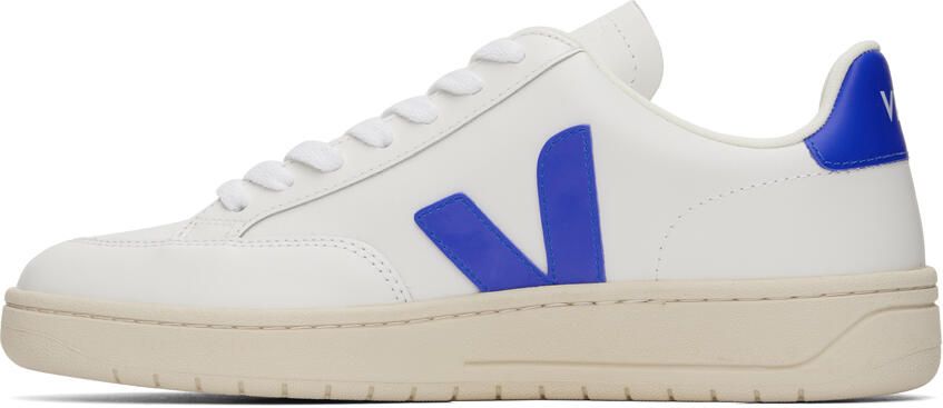 VEJA White & Blue V-12 Sneakers - Picture 3