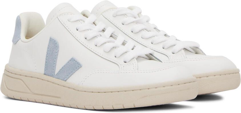VEJA White & Blue V-12 Sneakers - Picture 2