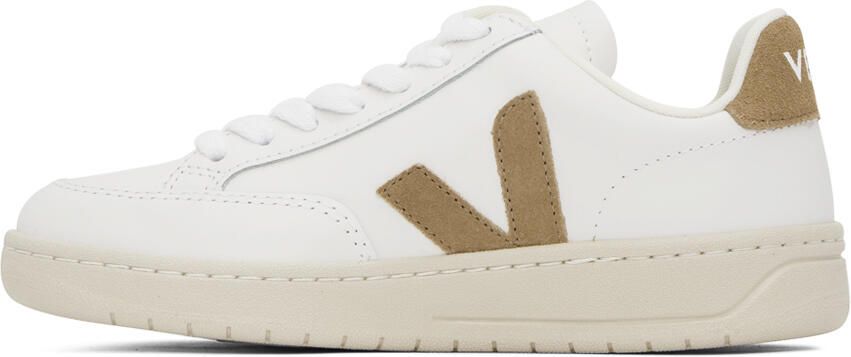 VEJA White & Tan V-12 Sneakers - Picture 3