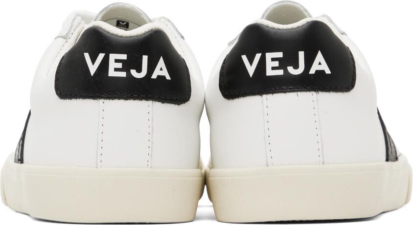 VEJA White & Black Leather Esplar Sneakers