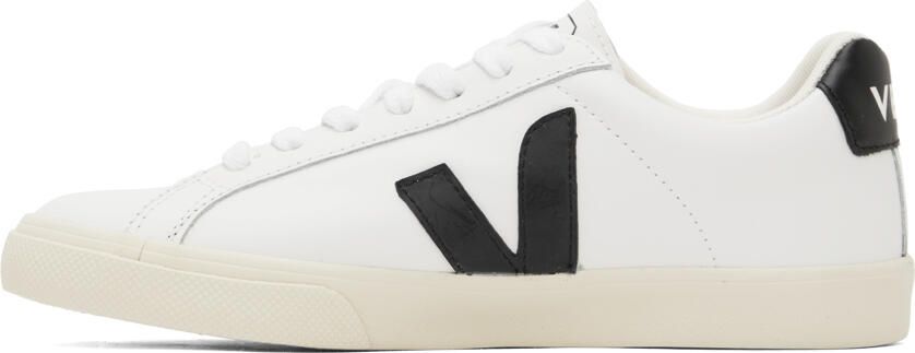VEJA White & Black Leather Esplar Sneakers - Picture 3
