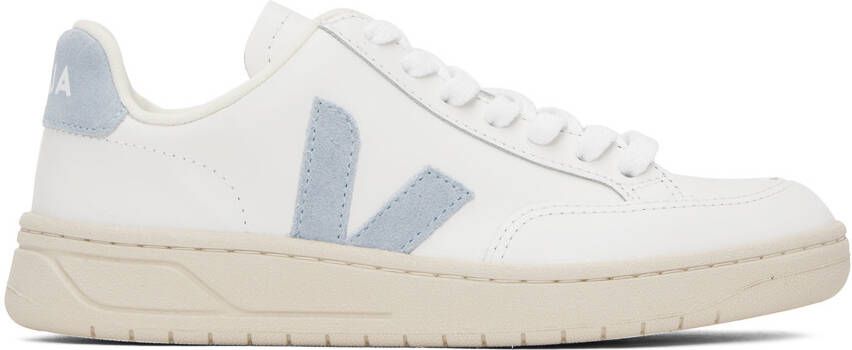 VEJA White & Blue V-12 Sneakers - Picture 5