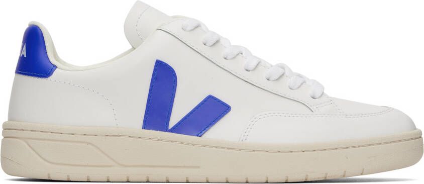 VEJA White & Blue V-12 Sneakers - Picture 5