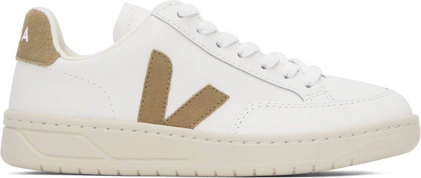 VEJA White & Tan V-12 Sneakers - Picture 5